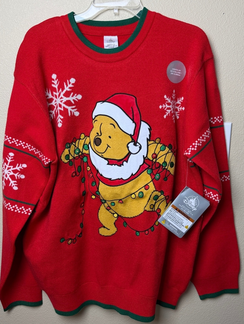 Disney Parks 2025 Winnie the Pooh Light-Up Holiday Sweater
